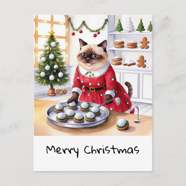 Weihnachten zum Thema Golf für Cat Lover Golfer (Vorderseite)