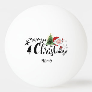 Weihnachten zum Thema Ping Pong Player Tischtennisball