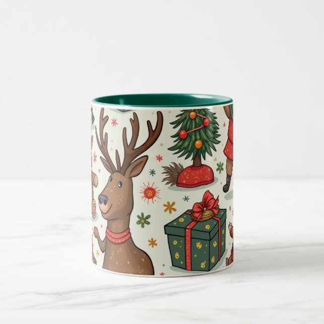 Weihnachten Zweifarbige Tasse (Mittel)