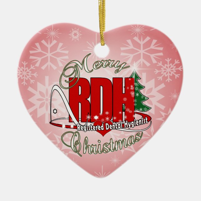 WEIHNACHTENavw registrierter Zahnarzthelfer Keramikornament (Vorne)