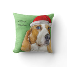 WeihnachtenBasset Hound-Kissen