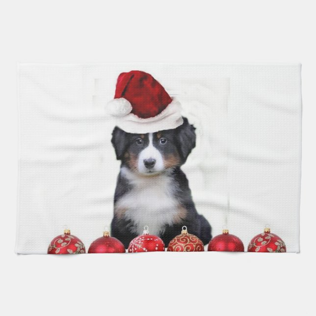 WeihnachtenBernese Gebirgshund Geschirrtuch (Horizontal)