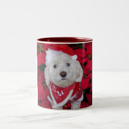 WeihnachtenBichon Frise Hund Zweifarbige Tasse