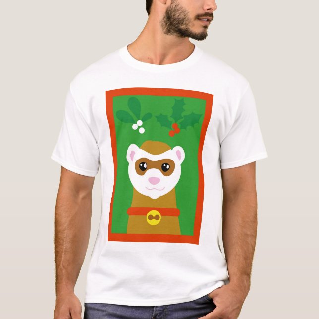 Weihnachtenfrettchen-Shirt T-Shirt (Vorderseite)