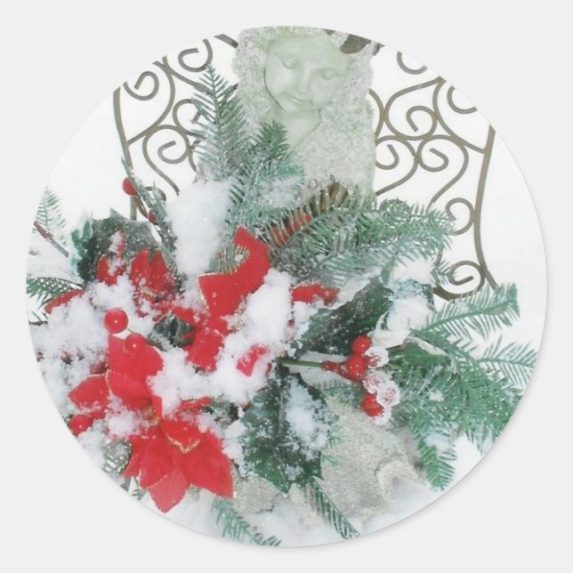 Weihnachtengel 2 Aufkleber (Vorderseite)