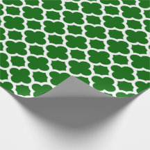 Weihnachtengrünes Quatrefoil Gitter-Muster