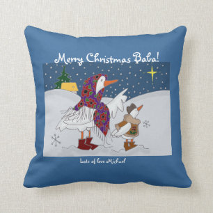 WeihnachtenKachka (Ente) ukrainische Volkskunst Kissen