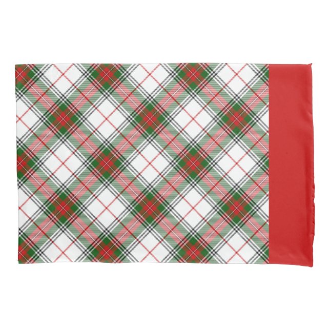 Weihnachtenkariertes ~ personalisiert kissenbezug (Vorderseite)
