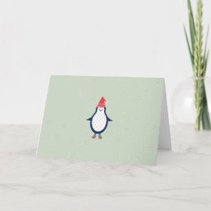 WeihnachtenPinguin moderner flacher Feiertagskarte