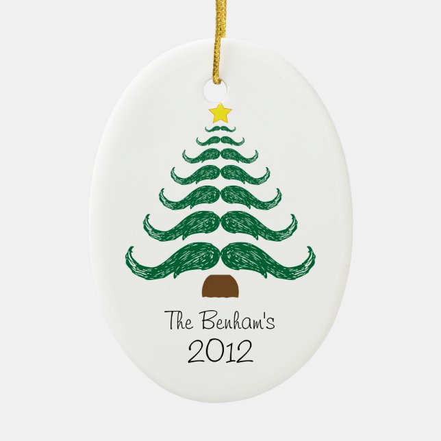 WeihnachtenStaches Baum Keramikornament (Vorne)