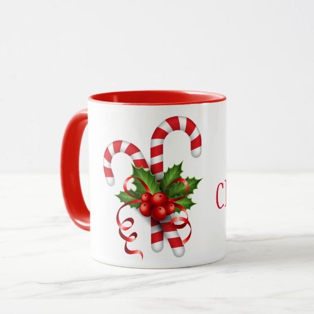 WeihnachtenTasse-süßigkeit Stöcke Tasse (Vorderseite Links)