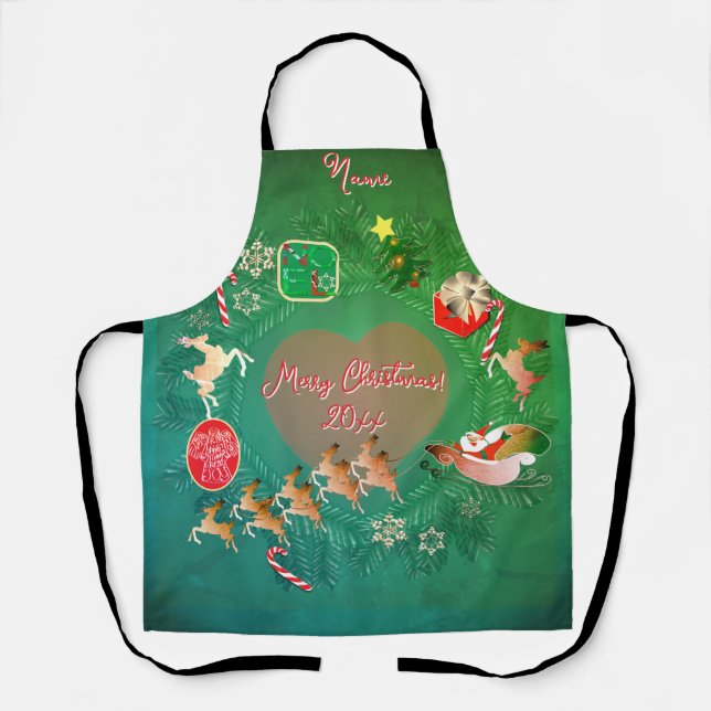 Weihnachtlich Schürze (Vorderseite)