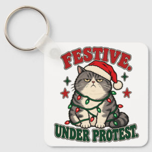 Weihnachtlich unter Protest lustiges Weihnachtsdes Schlüsselanhänger