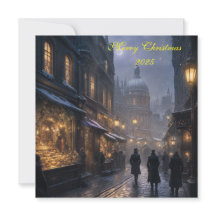 Weihnachtliche alte London-Weihnachtskarte