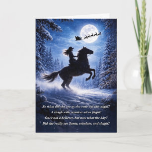 Weihnachtliche Country-Western-Cowgirl mit Santa Karte