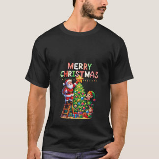 Weihnachtliche Damen-Familien-Matching-Santa-Elf-T T-Shirt