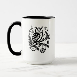 Weihnachtliche Eulen-Kaffeetasse Tasse