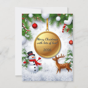 Weihnachtliche Festtagsszene Postkarte