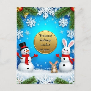 Weihnachtliche Festtagszene Feiertagspostkarte