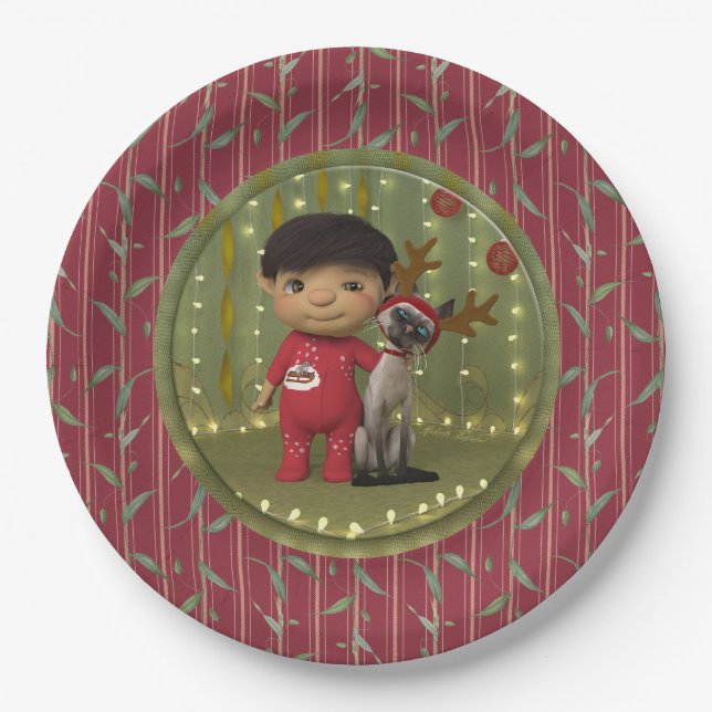 weihnachtliche Friend-Papierplatte Pappteller (Vorderseite)