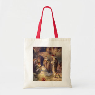 Weihnachtliche Geburt Christi, 3 Hirten und Jesus Tragetasche