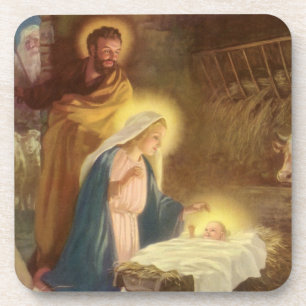 Weihnachtliche Geburt Christi, Maria Josef Jesuski Untersetzer