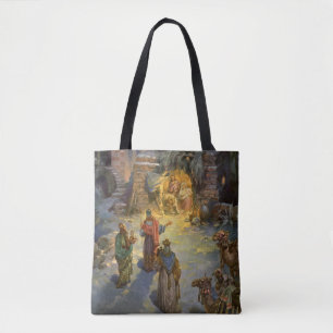 Weihnachtliche Geburt Christi mit den heiligen dre Tasche