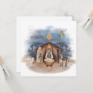 Weihnachtliche Geburt Jesu Taufe I Einladung
