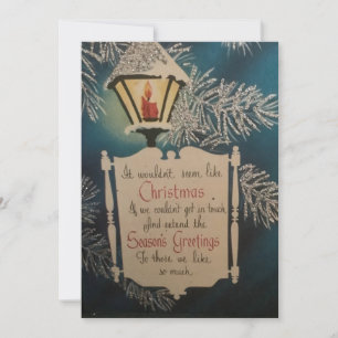 Weihnachtliche Grüße im Vintage-Stil Feiertagskarte