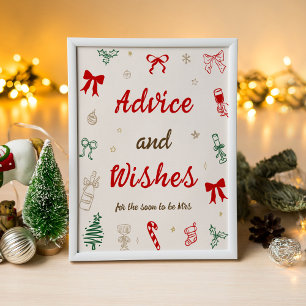 Weihnachtliche Hochzeitsdusche-Tipps und -Wünsche Poster