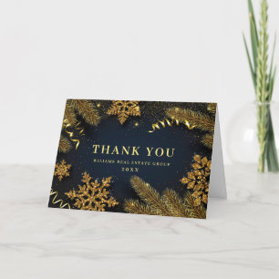 Weihnachtliche Kiefernzapfen Unternehmens-Feiertag Dankeskarte