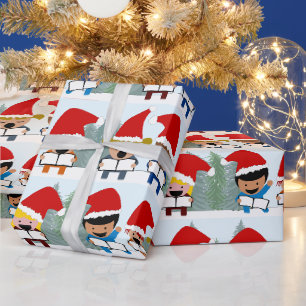 Weihnachtliche Kinderchor-Weihnachten Geschenkpapier