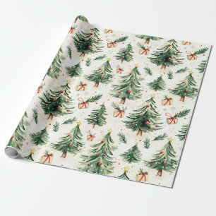 Weihnachtliche Launenhaft Pine-Baum-Muster Geschenkpapier