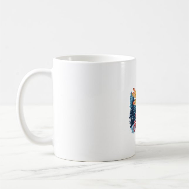 Weihnachtliche Libellenlichter Kaffeetasse (Links)
