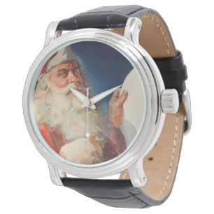 Weihnachtliche Liste von Santa Claus mit den Bösen Armbanduhr