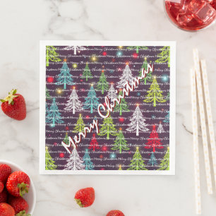 Weihnachtliche Luxus-Weihnachtsbäume Serviette