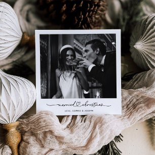 Weihnachtliche Nostalgie Instant-Foto-Look Frisc Feiertagskarte