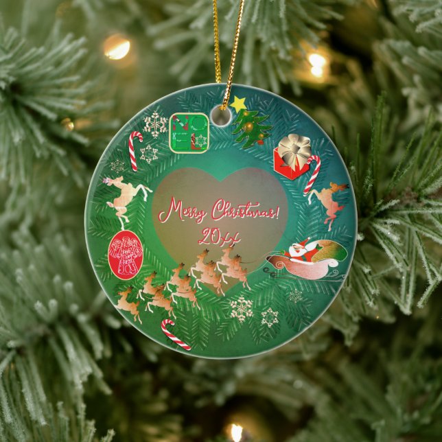 Weihnachtliche Ofenhandschuhe und Topflappen Keramik Ornament (Baum)