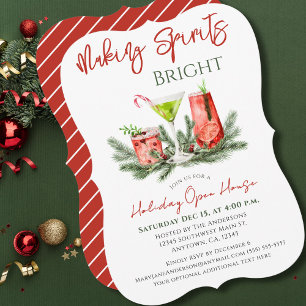 Weihnachtliche Open-House-Party 'Making Spirits Br Einladung