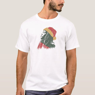 Weihnachtliche Rastafari-Frau T-Shirt