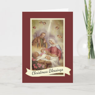 Weihnachtliche religiöse Geburtsszene Feiertagskarte