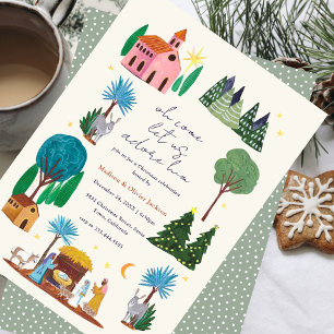 Weihnachtliche religiöse Geburtstagsfeier Einladung