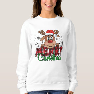Weihnachtliche Rentiere, Frohe Weihnachten Sweatshirt