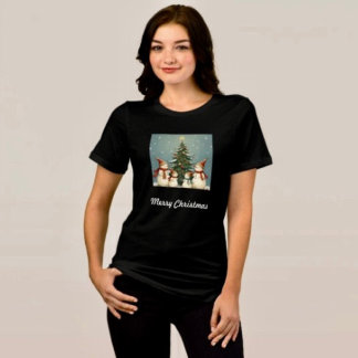 Weihnachtliche Schneemann-Familie Christmas-Kollek Tri-Blend Shirt