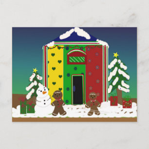Weihnachtliche Schneeszene Feiertagspostkarte