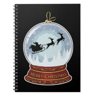 Weihnachtliche Vintage Weihnachtsmann-Schlitten & Notizblock
