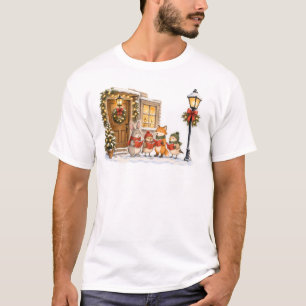 Weihnachtliche Waldtiere als Weihnachtsliedsänger T-Shirt