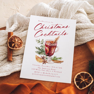 Weihnachtliche Weihnachtscocktails Feier Einladung