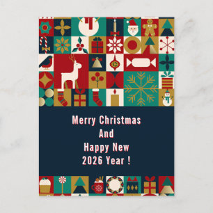 Weihnachtliche Weihnachtscollage 🎄✨Weihnachtsstim Feiertagspostkarte