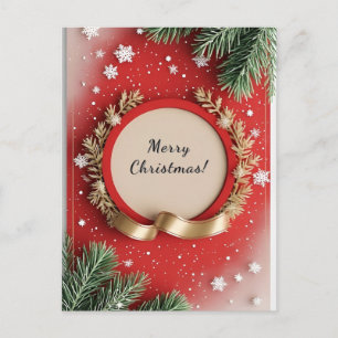 Weihnachtliche Weihnachtskarte Feiertagspostkarte